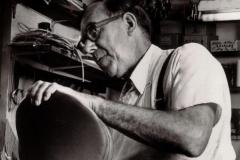 Ken Howard working on saddle