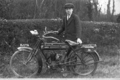 Bernard Kemp with motorcycle