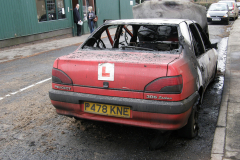 Fire in car